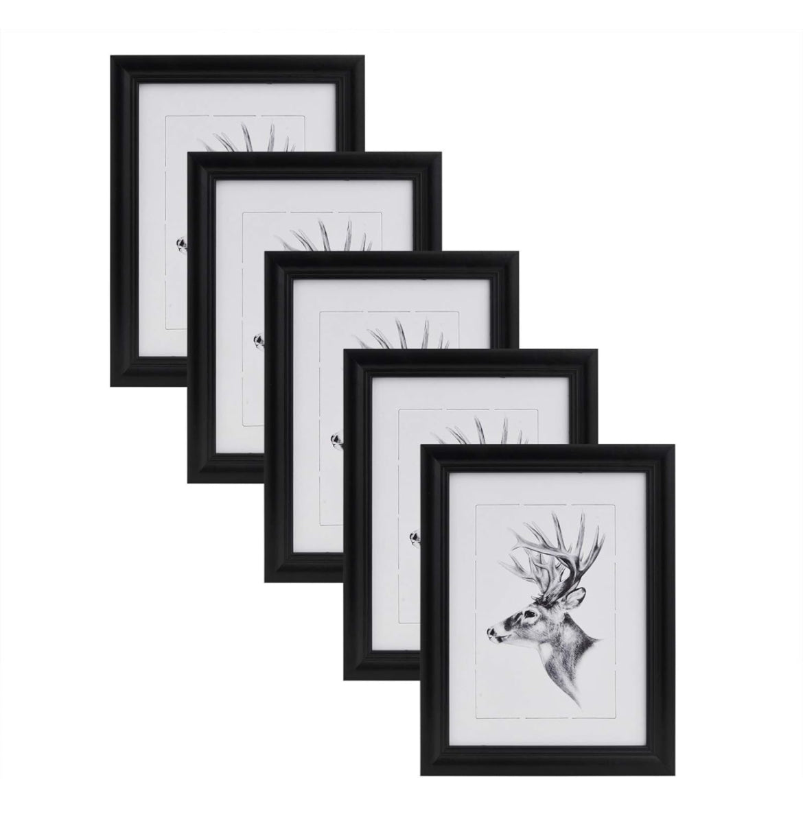 Fotorahmen aus Holz Schwarz