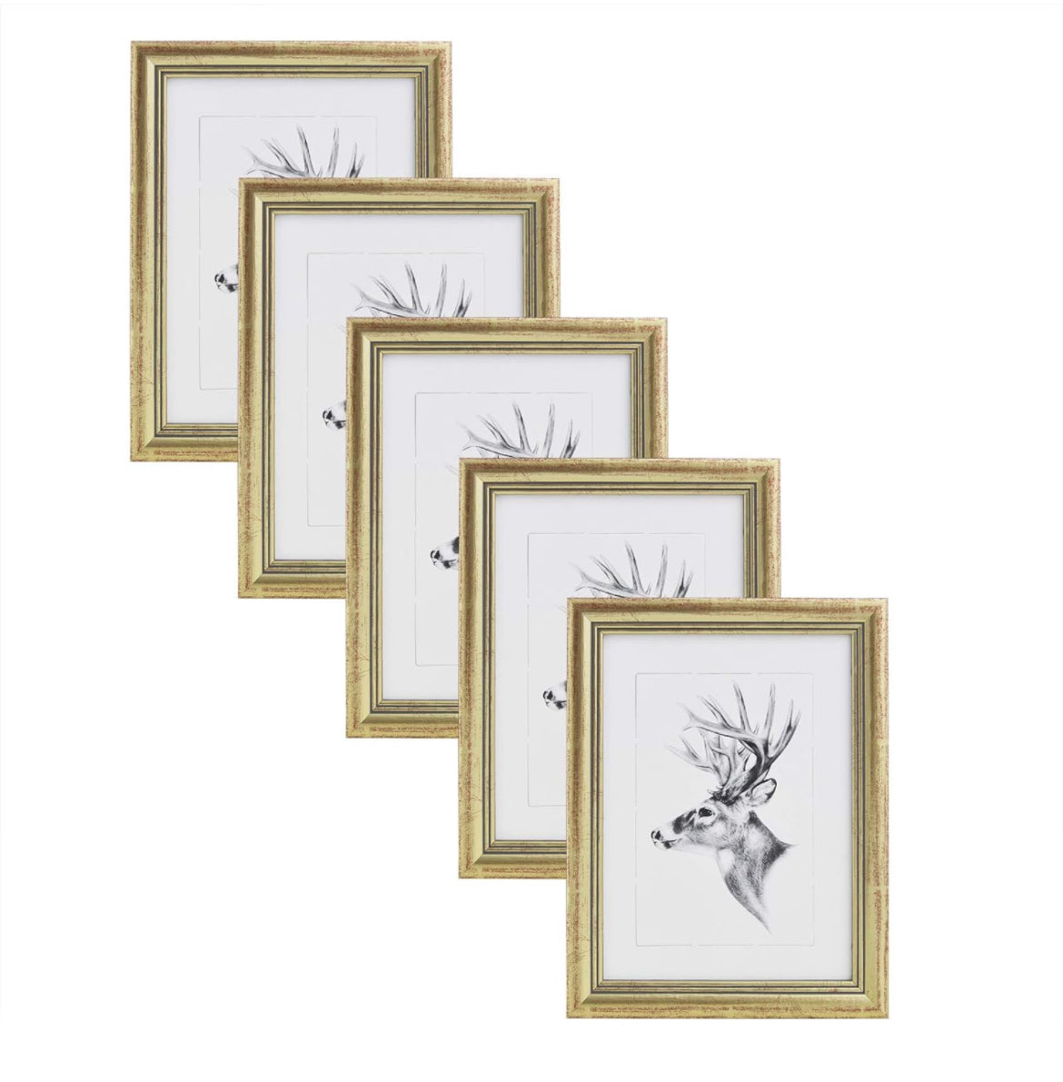 Fotorahmen Holz Gold