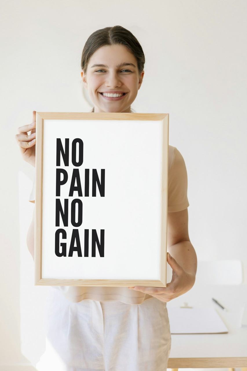 Motivationsbild "No Pain, No Gain"