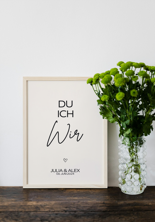 Fotoposter Hochzeit "Du, Ich, Wir"