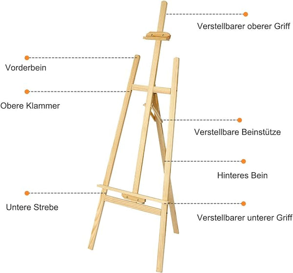 Leinwandstaffelei Hellbraun
