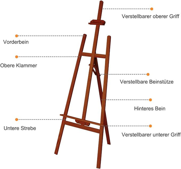Leinwandstaffelei Dunkelbraun